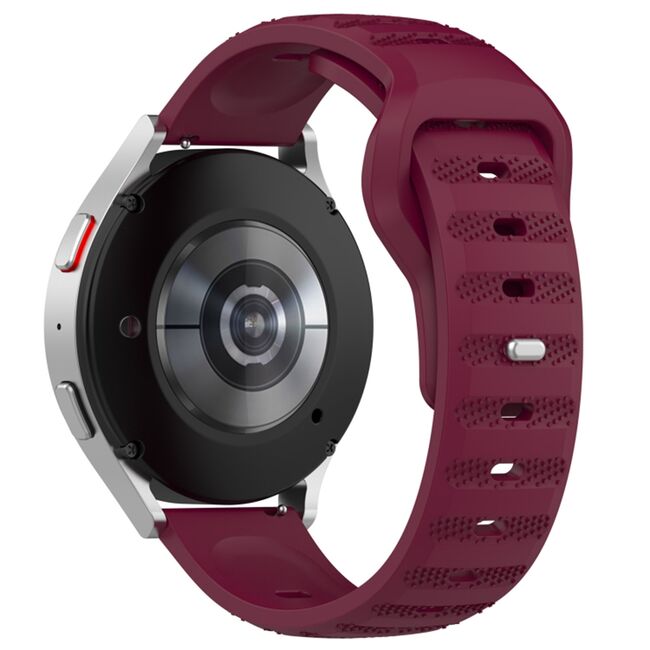 Curea Samsung Galaxy Watch 4/5/6/Active 2, Huawei Watch GT 3 (42mm)/GT 3 Pro (43mm) Techsuit, W050 - bordeaux