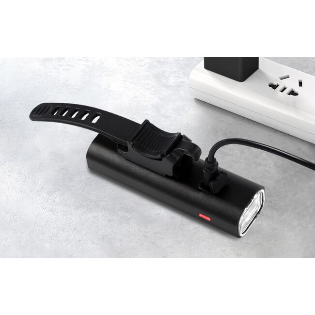 Lanterna LED bicicleta Superfire BL09, 5W, 2000 mAh, incarcare USB, functie lanterna, Negru
