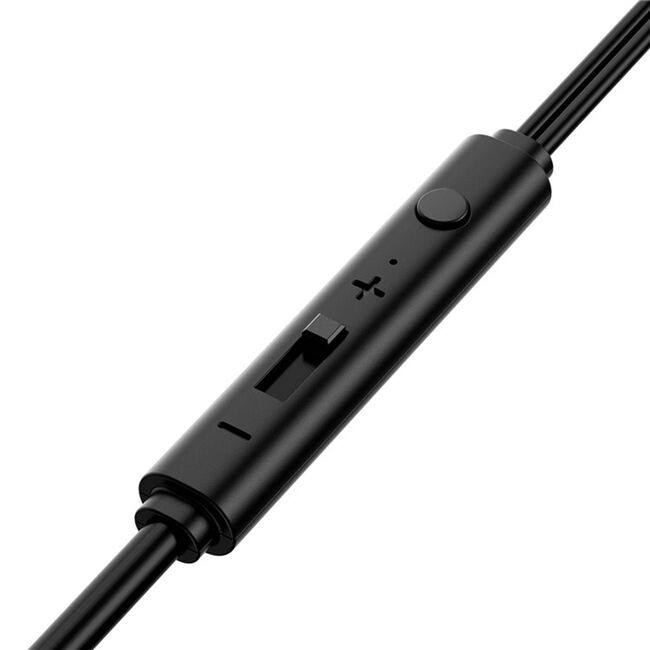 Casti cu fir si microfon, mufa Jack 3.5mm JoyRoom, negru, JR-EW04