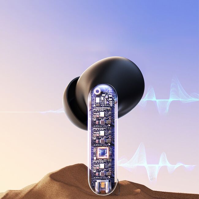 Casti in-ear wireless TWS cu microfon JoyRoom Noise Cancelling, True Wireless, IPX4, negru, JR-BC1