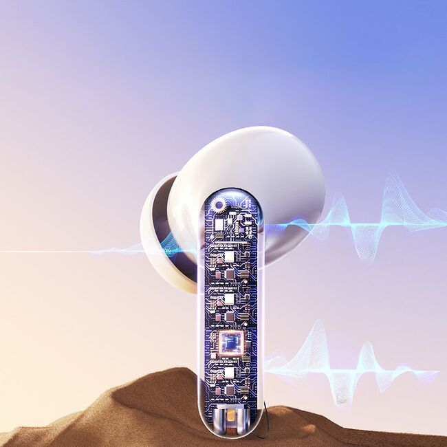 Casti in-ear wireless TWS cu microfon JoyRoom, Noise Cancelling, True Wireless, IPX4, alb, JR-BC1