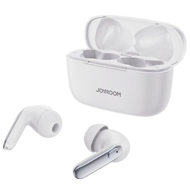 Casti in-ear wireless TWS cu microfon JoyRoom, Noise Cancelling, True Wireless, IPX4, alb, JR-BC1