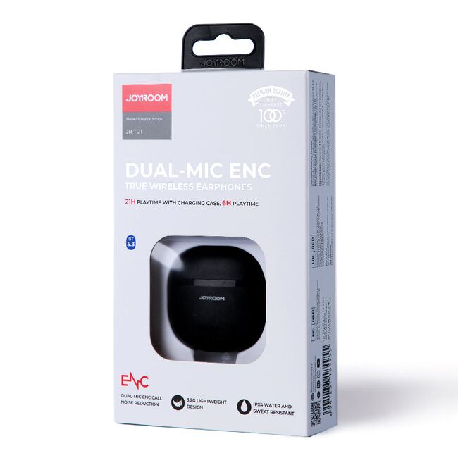 Casti true wireless ENC Bluetooth JoyRoom, alb, JR-TL11