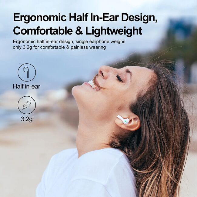 Casti true wireless ENC Bluetooth JoyRoom, alb, JR-TL11