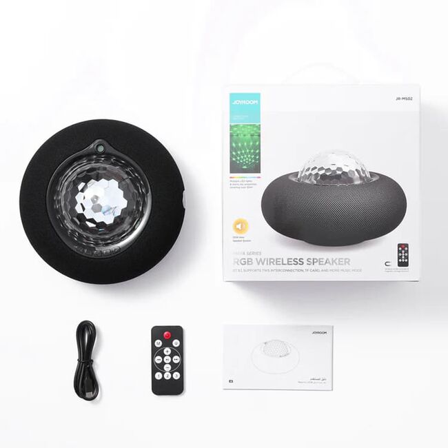 Boxa JoyRoom - Wireless Speaker Maya Series (JR-MS02) - Bluetooth 5.1, RGB LED Lights, 440mAh, negru