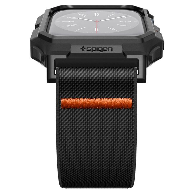 [Pachet husa + curea] Apple Watch 4 / 5 / 6 / se / se 2 / 7 / 8 / 9 (44 / 45mm) Spigen Lite Fit "Pro", negru