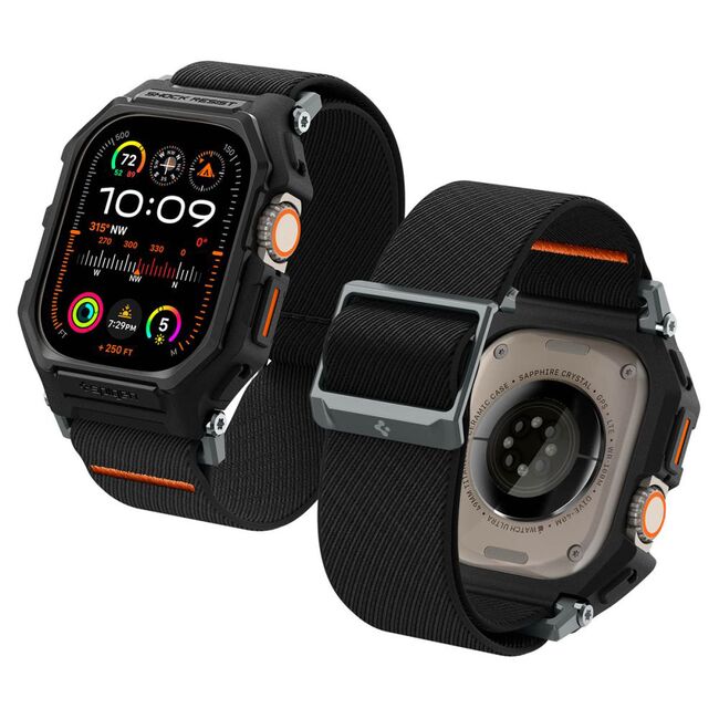 [Pachet husa + curea] Apple Watch Ultra / Ultra 2 Spigen Lite Fit "Pro", negru