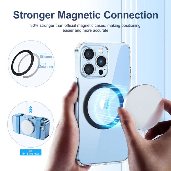 [Pachet 2x] Adaptor incarcare wireless JoyRoom, albastru, JR-Mag-M3