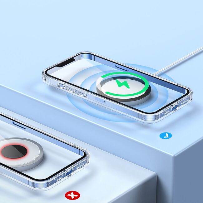 [Pachet 2x] Adaptor incarcare wireless JoyRoom, roz, JR-Mag-M3