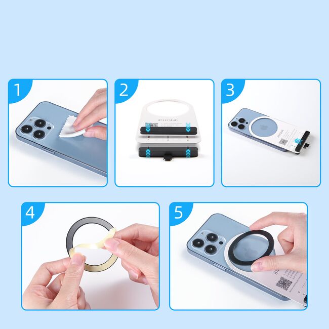 [Pachet 2x] Adaptor incarcare wireless JoyRoom, roz, JR-Mag-M3