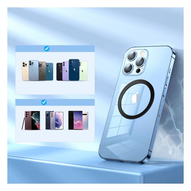 [Pachet 2x] Adaptor incarcare wireless JoyRoom, roz, JR-Mag-M3