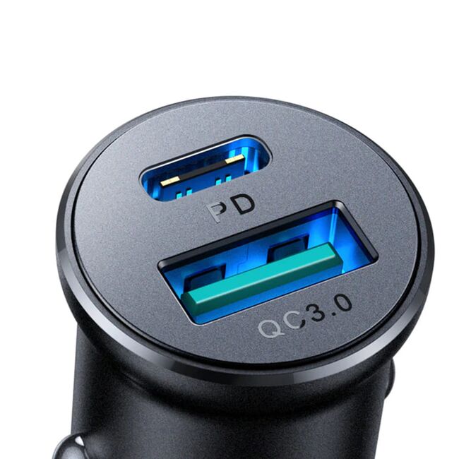Incarcator auto JoyRoom - Car Charger (JR-CCN05) - USB, Type-C, Fast Charging QC si PD, 30W, negru