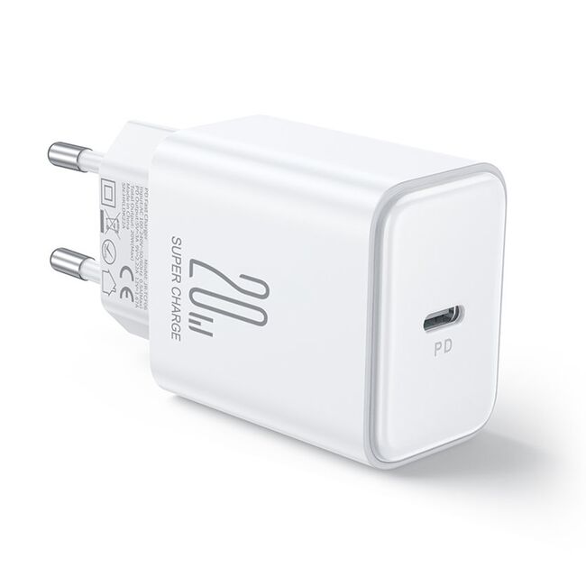 Incarcator USB tip C, PD 20W JoyRoom, cu cablu USB Type-C la lighnting (iPhone), 1m, alb, JR-TCF06