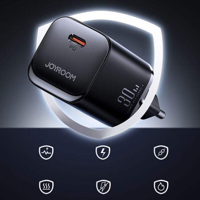Incarcator priza USB-C Fast Charge JoyRoom, 30W, negru, JR-TCF07
