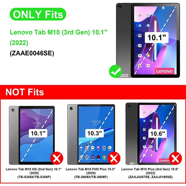 Husa LENOVO Tab M10 3rd Gen, 10.1 inch TB-328FU, TB-328XU Procase, negru
