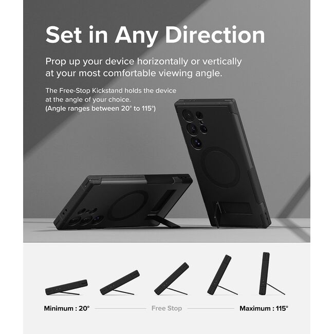 Husa pentru Samsung Galaxy S24 Ultra Ringke Alles cu MagSafe, negru