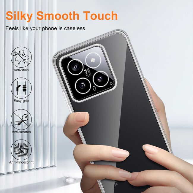 Husa pentru Xiaomi 14 Slim Anti-Shock 1.5mm, Transparent