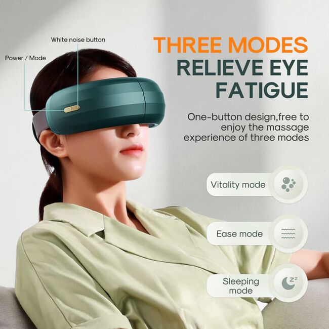 Aparat masaj pentru cap / ochi JoyRoom M3, 1200mAh, 3 moduri, verde inchis