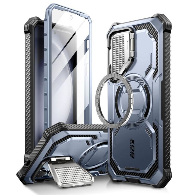 Pachet 360: Husa cu folie integrata pentru Samsung Galaxy S24 I-Blason Armorbox MagSafe, tilt