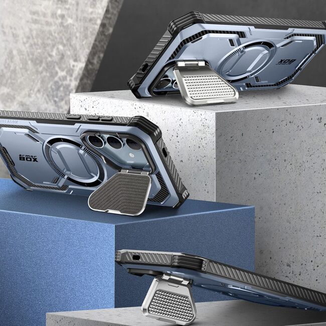 Pachet 360: Husa cu folie integrata pentru Samsung Galaxy S24 I-Blason Armorbox MagSafe, tilt