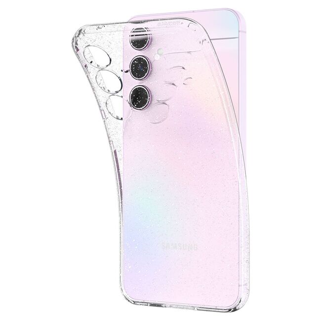 Husa Samsung Galaxy A55 5G Spigen Liquid Crystal Glitter, Crystal Quartz