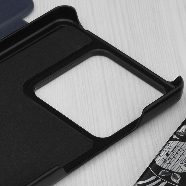 Husa Xiaomi Redmi Note 13 5G Eco Leather View flip tip carte, dark blue