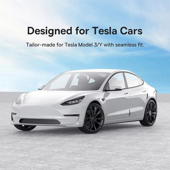 [Set 6x] Protectie usa auto Baseus pentru Tesla, transparent, C12051300111-00