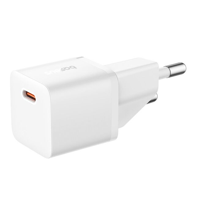 Incarcator priza Baseus - wall charger (p10110900213-01) - gan, type-c, 20w, cu cablu type-c la type-c, 100w, 1m - moon white