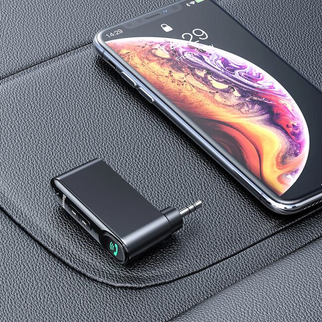 Transmitator Bluetooth, Bluetooth 5.0, Aux, 50Hz-20kHz, 145mAh Baseus, negru, BSBA-02