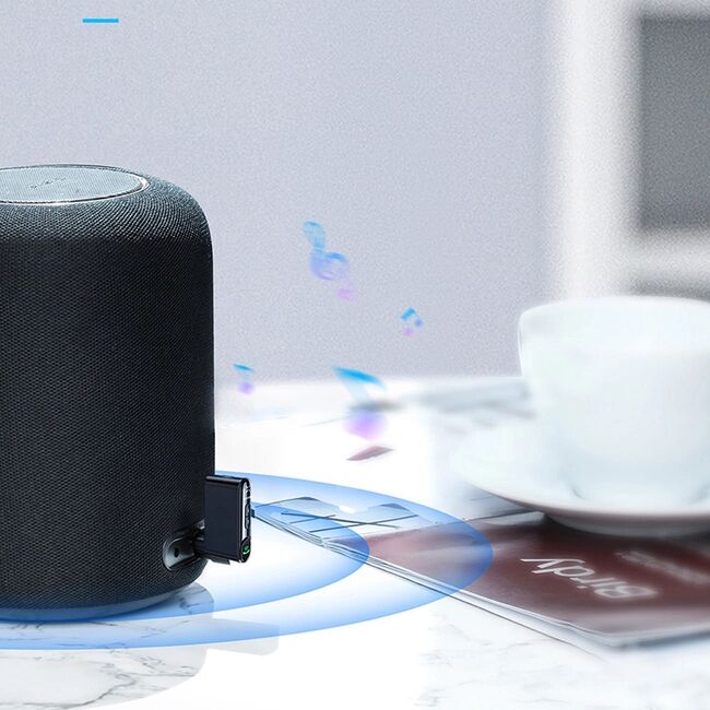 Transmitator Bluetooth, Bluetooth 5.0, Aux, 50Hz-20kHz, 145mAh Baseus, negru, BSBA-02