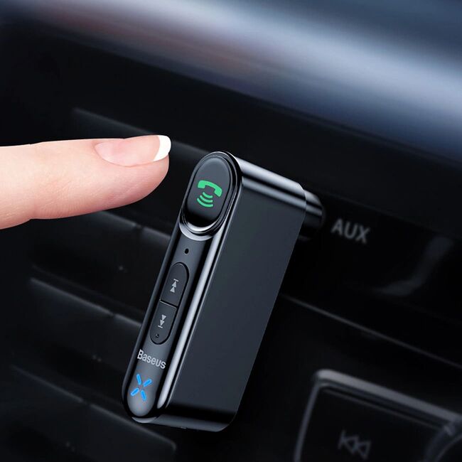 Transmitator Bluetooth, Bluetooth 5.0, Aux, 50Hz-20kHz, 145mAh Baseus, negru, BSBA-02