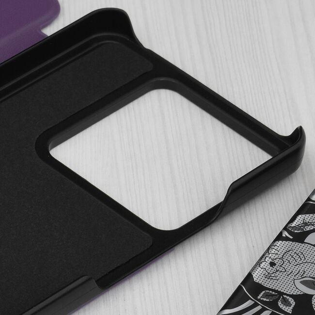 Husa Xiaomi Redmi Note 13 Pro 5G Eco Leather View flip tip carte, mov