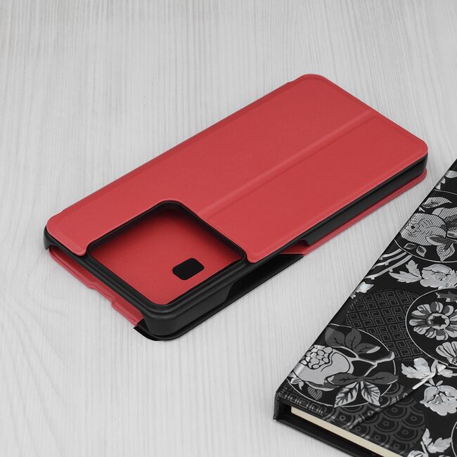 Husa Xiaomi Redmi Note 13 Pro 5G Eco Leather View flip tip carte, rosu