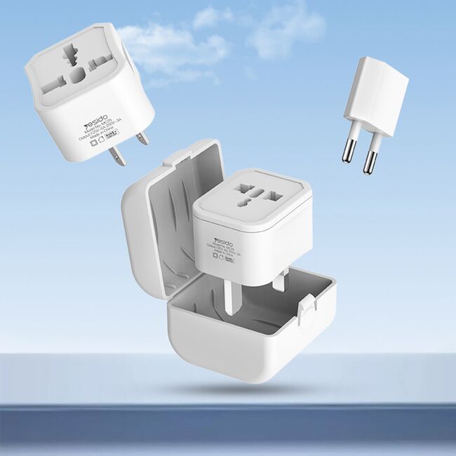 Adaptor de priza universal 750W, alb Yesido MC25