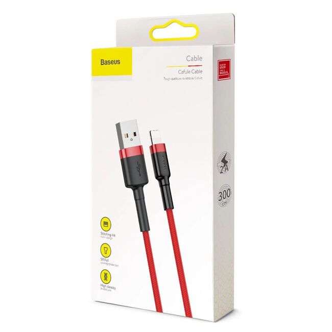 Cablu de date Lightning Baseus, QC3.0, 2A, 3m, CALKLF-R09