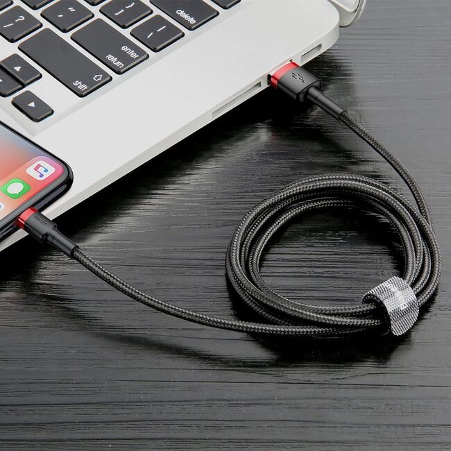 Cablu de date Lightning Baseus, QC3.0, 2A, 3m, CALKLF-R91