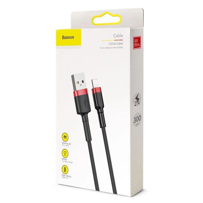 Cablu de date Lightning Baseus, QC3.0, 2A, 3m, CALKLF-R91