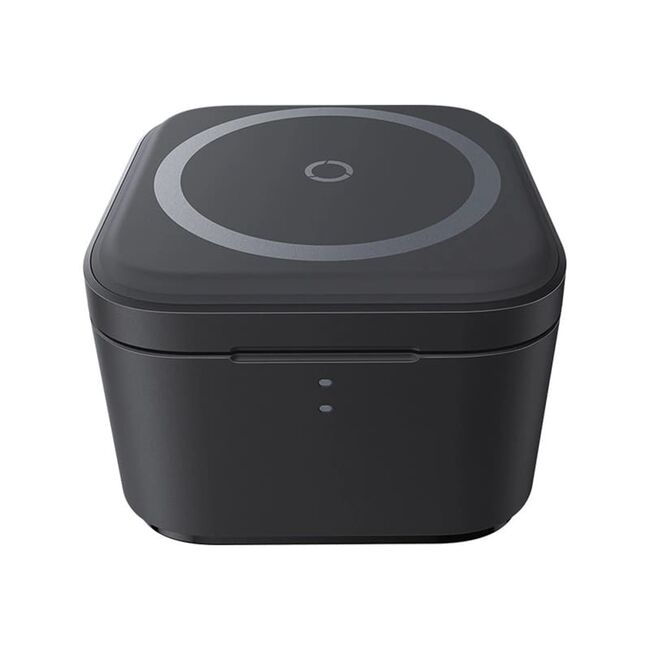 Statie de incarcare 2-in-1 Magnetic Wireless Charger cu MagSafe Baseus Cube Shape, MagSafe, Qi, Type-C, 25W, negru