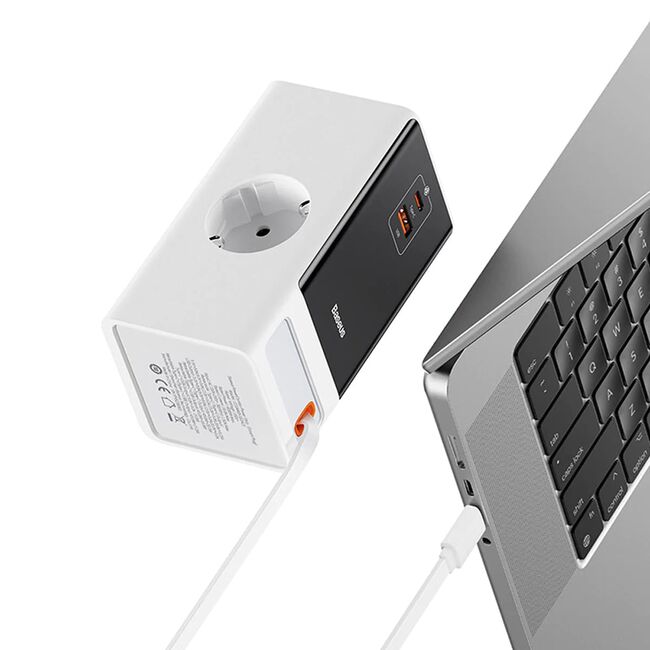 Prelungitor priza Shuko 65W USB, 2xType-C Baseus, PSLR000602