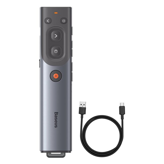 Telecomanda prezentari cu laser pointer lumina rosie, Smart Voice Assistant, Baseus WKCD020013