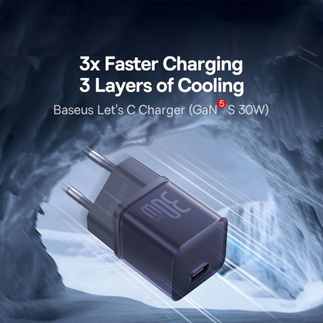 Incarcator priza GaN5S Type-C Baseus, 30W, P10162504523-00
