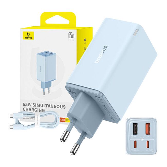 Incarcator priza GaN 2x USB, 2x Type-C, 65W Baseus, 65W, P10162701313-00