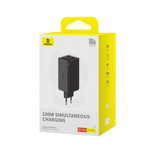 Incarcator GaN6 USB, Type-C Baseus, 100W, P10162705112-00