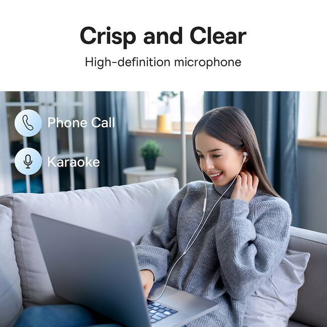 Casti audio in-ear cu fir Type-C Baseus Encok C18, NGCR030102