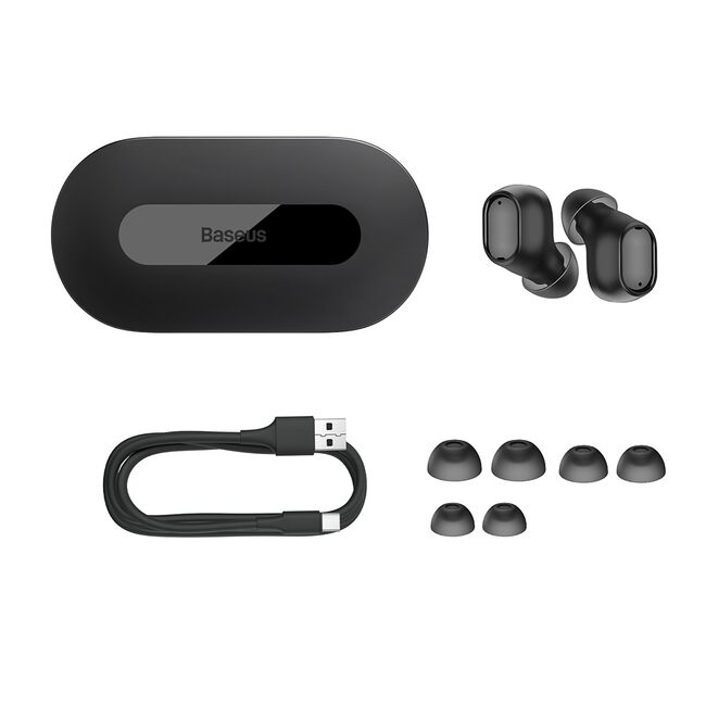 Casti Bluetooth in-ear TWS Baseus Bowie EZ10, negru