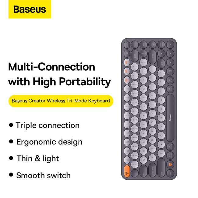 Tastatura ergonomica wireless Baseus K01A, B00955503833-00