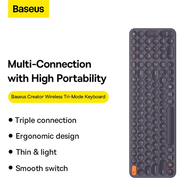 Tastatura ergonomica wireless Baseus K01B, B00955504833-00