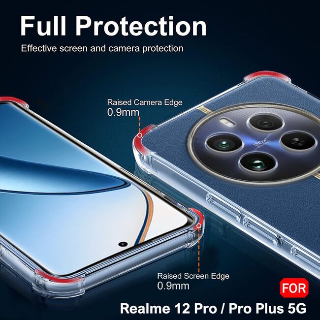 Husa pentru Realme 12 Pro 5G / Realme 12 Pro+ / Realme 11 Pro Plus 5G Anti-Shock 1.5mm, reinforced 4 corners, transparent