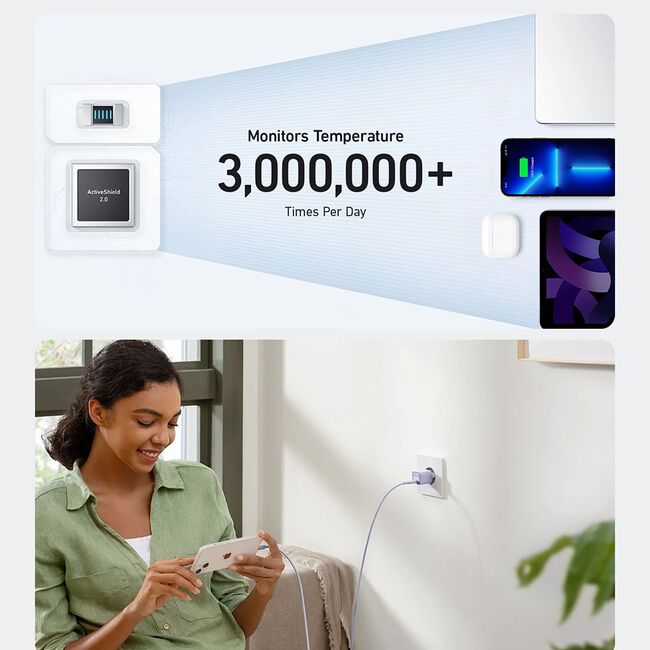 Incarcator priza GaN Type-C, 30W Anker 511, Nano 3, alb
