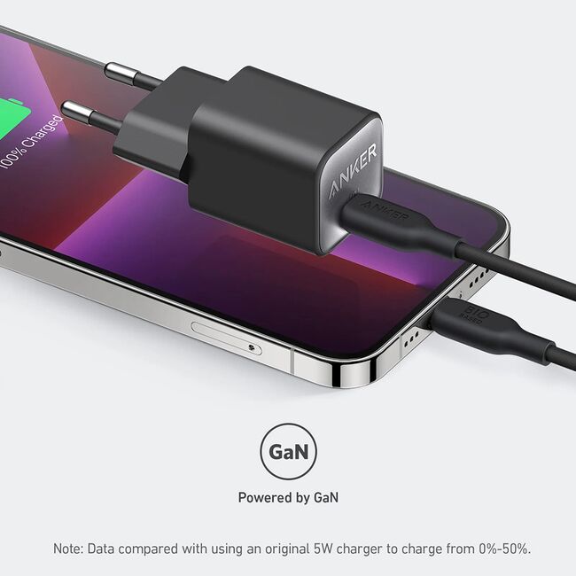 Incarcator priza GaN Type-C, 30W Anker 511, Nano 3, alb